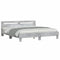 vidaXL Bed Frame with LED without Mattress Concrete Grey 180x200 cm Super King
