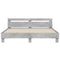 vidaXL Bed Frame with LED without Mattress Concrete Grey 180x200 cm Super King
