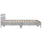 vidaXL Bed Frame with LED without Mattress Concrete Grey 180x200 cm Super King