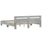 vidaXL Bed Frame with LED without Mattress Concrete Grey 180x200 cm Super King