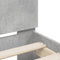 vidaXL Bed Frame with LED without Mattress Concrete Grey 180x200 cm Super King