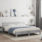 vidaXL Bed Frame with LED without Mattress Concrete Grey 180x200 cm Super King