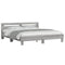 vidaXL Bed Frame with LED without Mattress Grey Sonoma 180x200 cm Super King