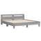 vidaXL Bed Frame with LED without Mattress Grey Sonoma 180x200 cm Super King