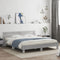 vidaXL Bed Frame with LED without Mattress Grey Sonoma 180x200 cm Super King