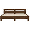 vidaXL Bed Frame with LED without Mattress Brown Oak 180x200 cm Super King