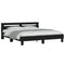 vidaXL Bed Frame with LED without Mattress Black 160x200 cm