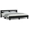 vidaXL Bed Frame with LED without Mattress Black 160x200 cm