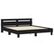 vidaXL Bed Frame with LED without Mattress Black 160x200 cm