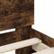 vidaXL Bed Frame with LED without Mattress Smoked Oak 160x200 cm