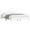 vidaXL Bed Frame with LED without Mattress White 150x200 cm King Size