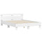 vidaXL Bed Frame with LED without Mattress White 150x200 cm King Size