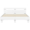 vidaXL Bed Frame with LED without Mattress White 150x200 cm King Size