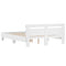 vidaXL Bed Frame with LED without Mattress White 150x200 cm King Size