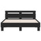 vidaXL Bed Frame with LED without Mattress Black 150x200 cm King Size