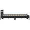 vidaXL Bed Frame with LED without Mattress Black 150x200 cm King Size