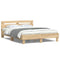 vidaXL Bed Frame with LED without Mattress Sonoma Oak 150x200 cm King Size