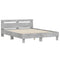 vidaXL Bed Frame with LED without Mattress Concrete Grey 150x200 cm King Size