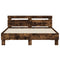 vidaXL Bed Frame with LED without Mattress Smoked Oak 150x200 cm King Size