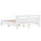 vidaXL Bed Frame with LED without Mattress White 140x200 cm