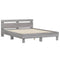 vidaXL Bed Frame with LED without Mattress Grey Sonoma 140x200 cm