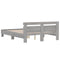 vidaXL Bed Frame with LED without Mattress Grey Sonoma 140x200 cm