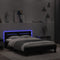 vidaXL Bed Frame with LED without Mattress Black 120x200 cm