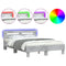 vidaXL Bed Frame with LED without Mattress Concrete Grey 120x200 cm