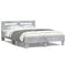 vidaXL Bed Frame with LED without Mattress Concrete Grey 120x200 cm