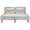 vidaXL Bed Frame with LED without Mattress Concrete Grey 120x200 cm