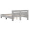 vidaXL Bed Frame with LED without Mattress Concrete Grey 120x200 cm