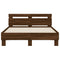 vidaXL Bed Frame with LED without Mattress Brown Oak 120x200 cm