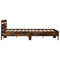 vidaXL Bed Frame with LED without Mattress Smoked Oak 140x190 cm