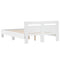 vidaXL Bed Frame with LED without Mattress White 135x190 cm Double