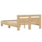 vidaXL Bed Frame with LED without Mattress Sonoma Oak 135x190 cm Double