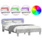 vidaXL Bed Frame with LED without Mattress Concrete Grey 135x190 cm Double