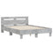 vidaXL Bed Frame with LED without Mattress Concrete Grey 135x190 cm Double