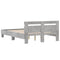 vidaXL Bed Frame with LED without Mattress Concrete Grey 135x190 cm Double