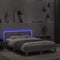vidaXL Bed Frame with LED without Mattress Grey Sonoma 135x190 cm Double