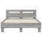 vidaXL Bed Frame with LED without Mattress Grey Sonoma 135x190 cm Double