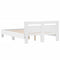 vidaXL Bed Frame with LED without Mattress White 120x190 cm Small Double