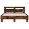 vidaXL Bed Frame with LED without Mattress Smoked Oak 120x190 cm Small Double