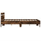 vidaXL Bed Frame with LED without Mattress Smoked Oak 120x190 cm Small Double
