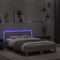 vidaXL Bed Frame with LED without Mattress Grey Sonoma 120x190 cm Small Double