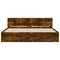 vidaXL Bed Frame with LED without Mattress Smoked Oak 200x200 cm
