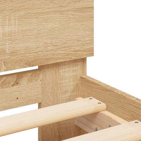 vidaXL Bed Frame with LED without Mattress Sonoma Oak 160x200 cm