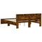 vidaXL Bed Frame with LED without Mattress Smoked Oak 160x200 cm
