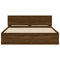 vidaXL Bed Frame with LED without Mattress Brown Oak 160x200 cm