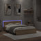 vidaXL Bed Frame with LED without Mattress Sonoma Oak 150x200 cm King Size