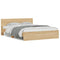 vidaXL Bed Frame with LED without Mattress Sonoma Oak 150x200 cm King Size